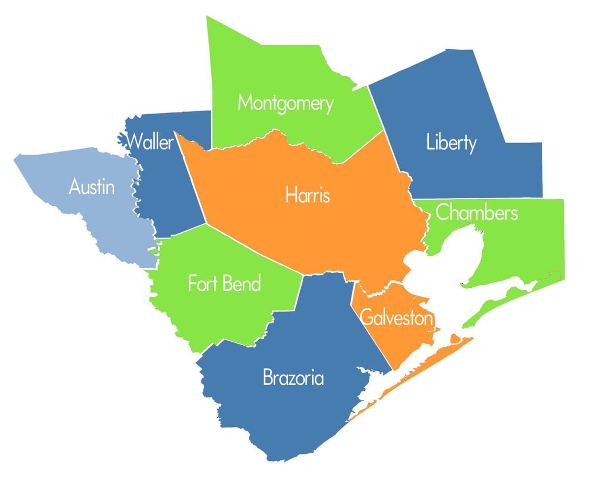 county ਦਾ ਨਕਸ਼ਾ ਹਾਯਾਉਸ੍ਟਨ